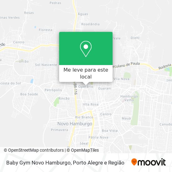 Baby Gym Novo Hamburgo mapa