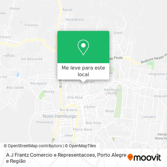 A J Frantz Comercio e Representacoes mapa