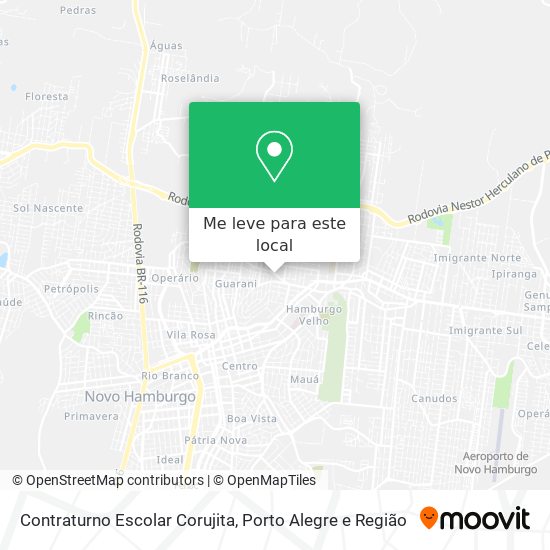 Contraturno Escolar Corujita mapa