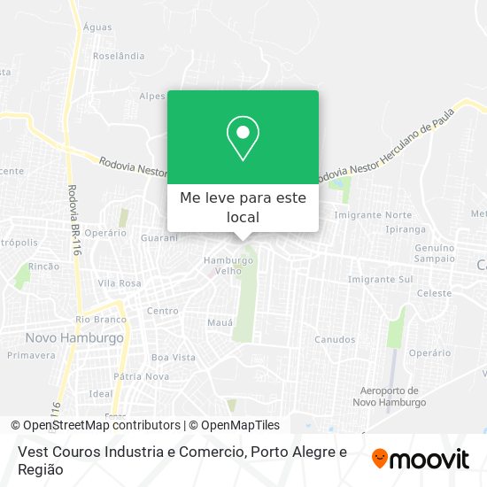 Vest Couros Industria e Comercio mapa