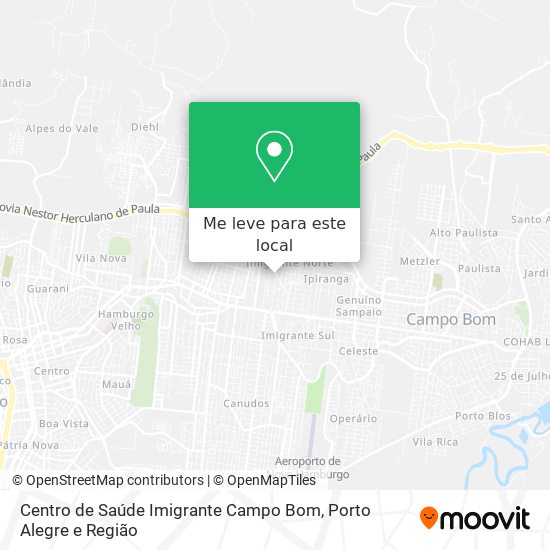 Centro de Saúde Imigrante Campo Bom mapa