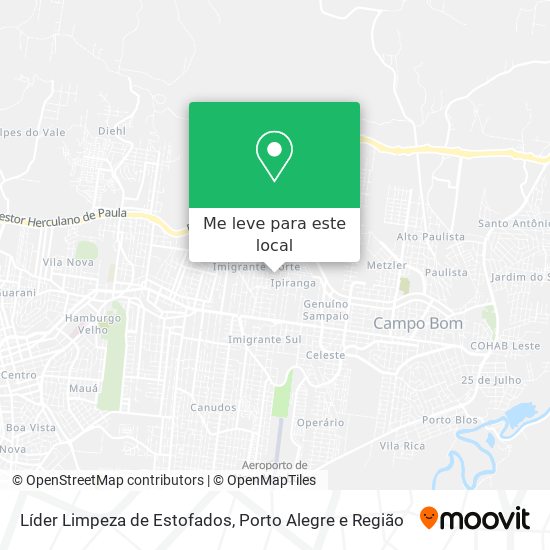 Líder Limpeza de Estofados mapa
