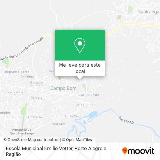 Escola Municipal Emilio Vetter mapa