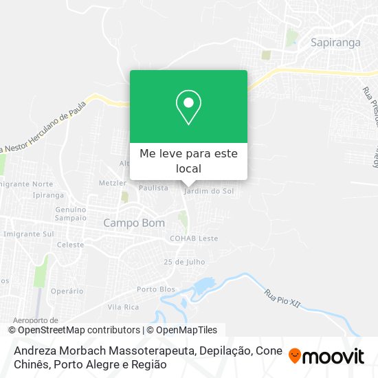 Andreza Morbach Massoterapeuta, Depilação, Cone Chinês mapa