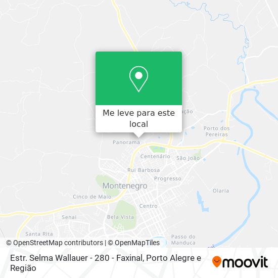 Estr. Selma Wallauer - 280 - Faxinal mapa
