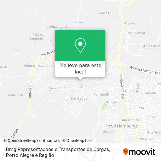 Bmg Representacoes e Transportes de Cargas mapa