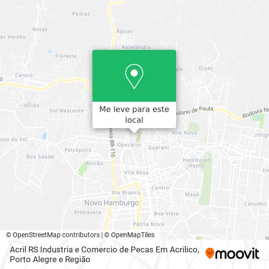 Acril RS Industria e Comercio de Pecas Em Acrilico mapa