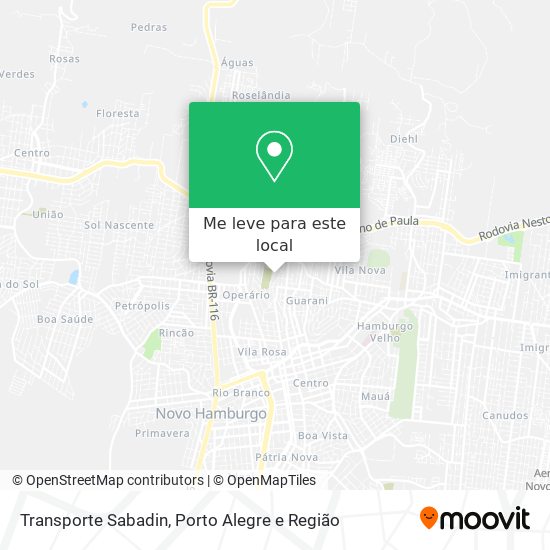 Transporte Sabadin mapa