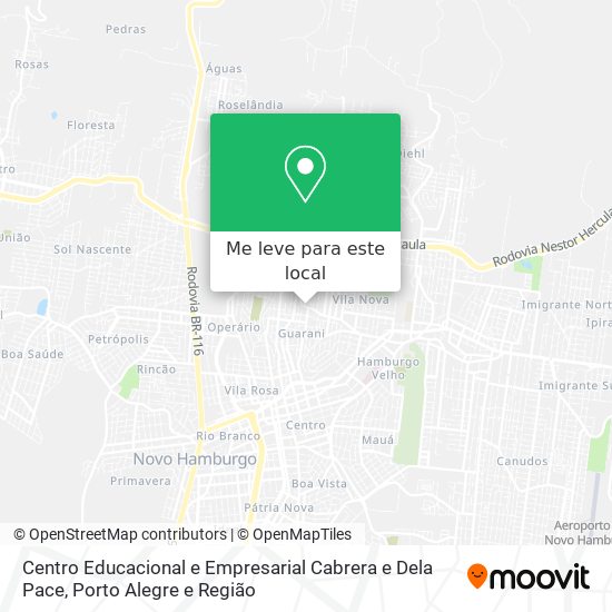 Centro Educacional e Empresarial Cabrera e Dela Pace mapa