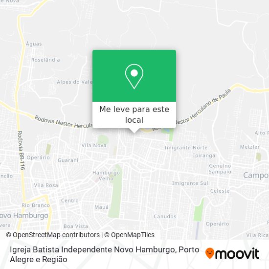 Igreja Batista Independente Novo Hamburgo mapa