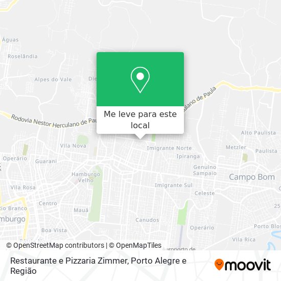 Restaurante e Pizzaria Zimmer mapa