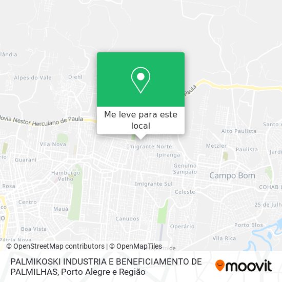 PALMIKOSKI INDUSTRIA E BENEFICIAMENTO DE PALMILHAS mapa