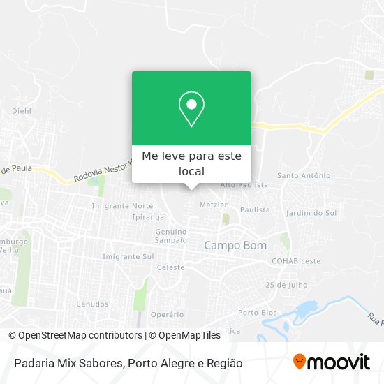 Padaria Mix Sabores mapa