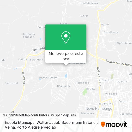 Escola Municipal Walter Jacob Bauermann Estancia Velha mapa
