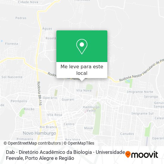 Dab - Diretório Acadêmico da Biologia - Universidade Feevale mapa