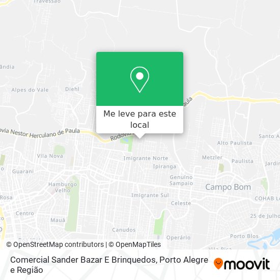Comercial Sander Bazar E Brinquedos mapa