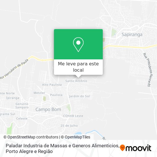 Paladar Industria de Massas e Generos Alimenticios mapa