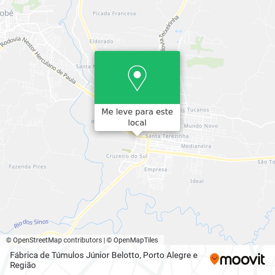 Fábrica de Túmulos Júnior Belotto mapa