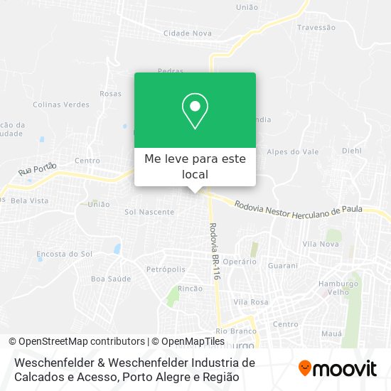 Weschenfelder & Weschenfelder Industria de Calcados e Acesso mapa