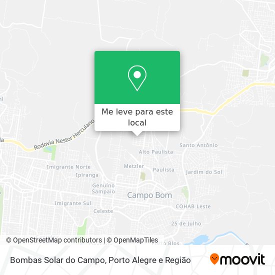 Bombas Solar do Campo mapa
