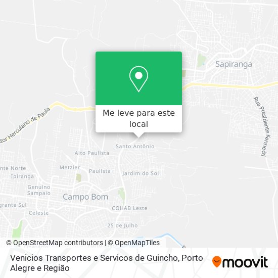 Venicios Transportes e Servicos de Guincho mapa