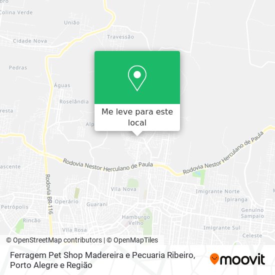 Ferragem Pet Shop Madereira e Pecuaria Ribeiro mapa