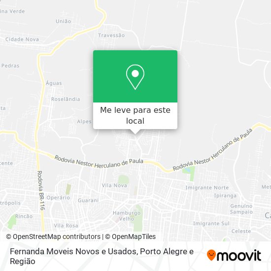 Fernanda Moveis Novos e Usados mapa