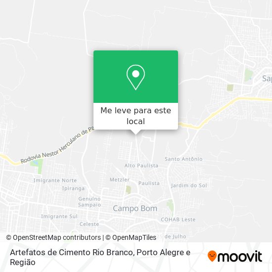 Artefatos de Cimento Rio Branco mapa