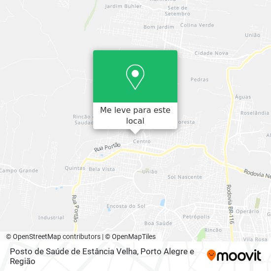 Posto de Saúde de Estância Velha mapa