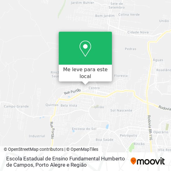 Escola Estadual de Ensino Fundamental Humberto de Campos mapa