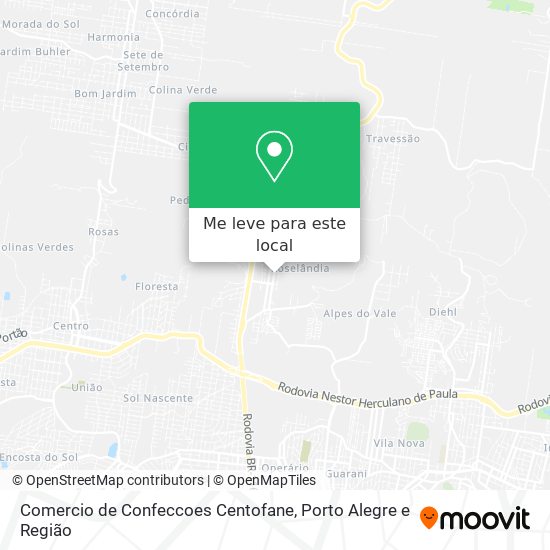 Comercio de Confeccoes Centofane mapa