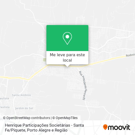 Henrique Participações Societárias - Santa Fe / Piquete mapa