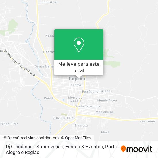 Dj Claudinho - Sonorização, Festas & Eventos mapa