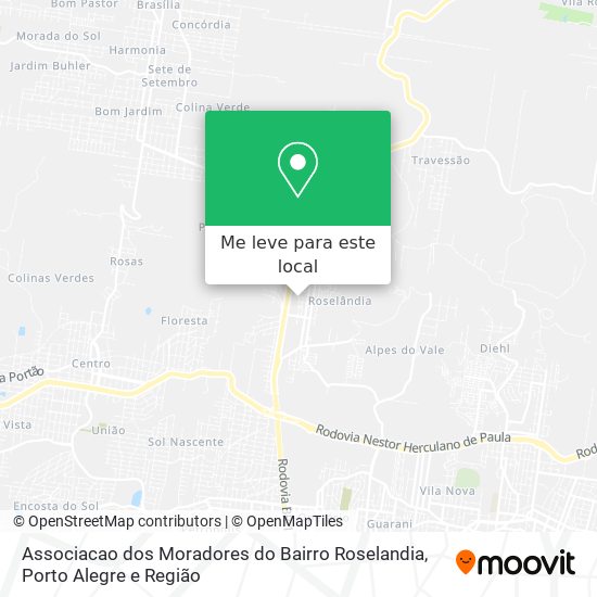 Associacao dos Moradores do Bairro Roselandia mapa