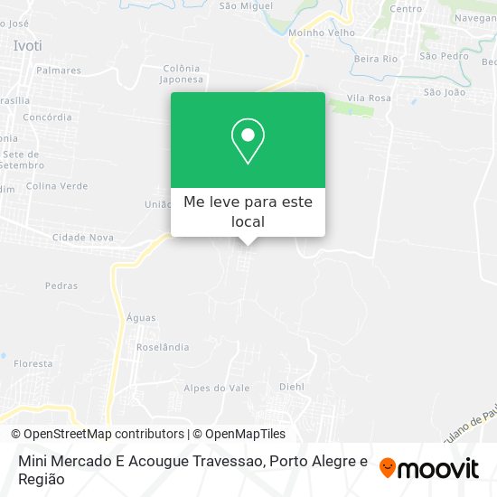 Mini Mercado E Acougue Travessao mapa