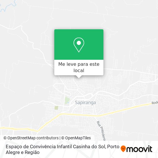 Espaço de Convivência Infantil Casinha do Sol mapa