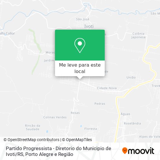 Partido Progressista - Diretorio do Municipio de Ivoti / RS mapa