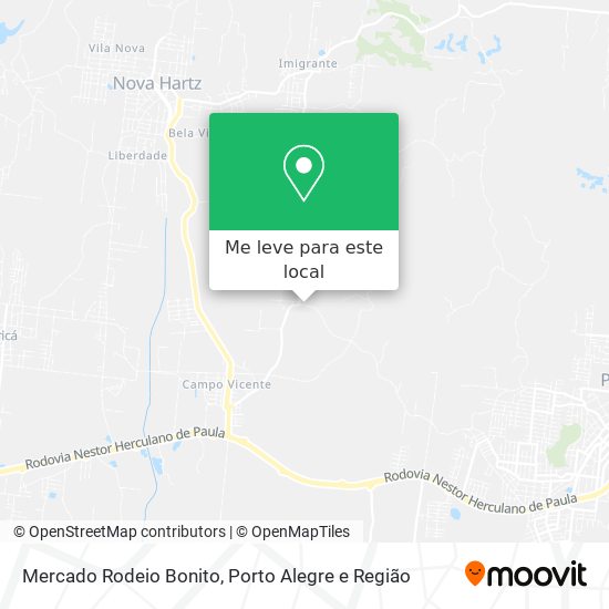 Mercado Rodeio Bonito mapa