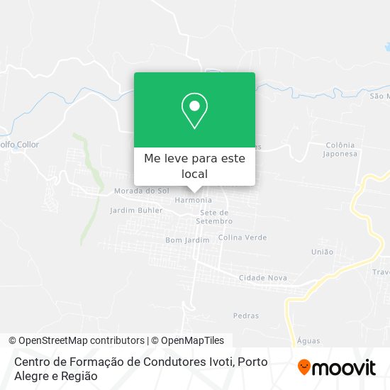 Centro de Formação de Condutores Ivoti mapa