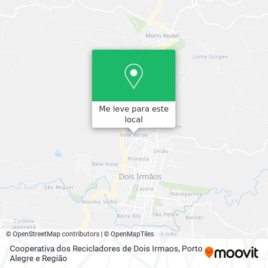 Cooperativa dos Recicladores de Dois Irmaos mapa