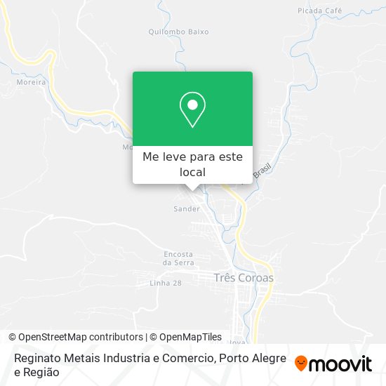 Reginato Metais Industria e Comercio mapa