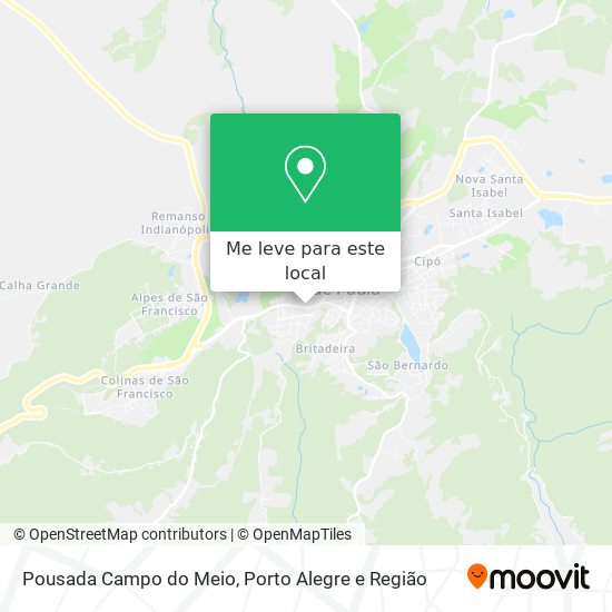 Pousada Campo do Meio mapa