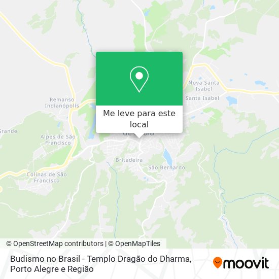 Budismo no Brasil - Templo Dragão do Dharma mapa