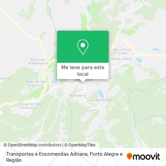 Transportes e Encomendas Adriana mapa