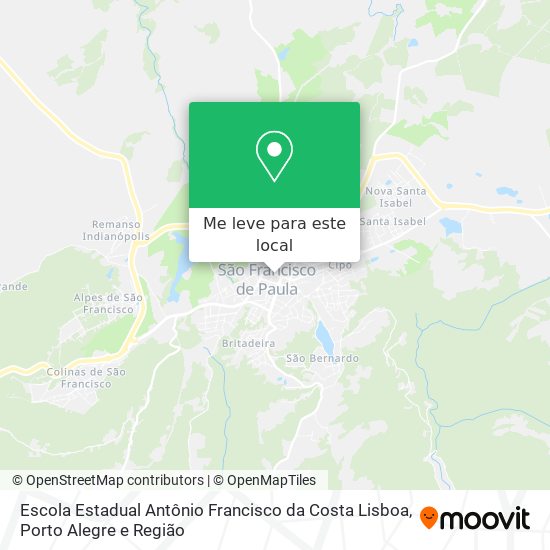 Escola Estadual Antônio Francisco da Costa Lisboa mapa