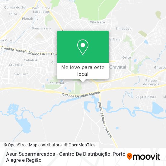 Asun Supermercados - Centro De Distribuição mapa