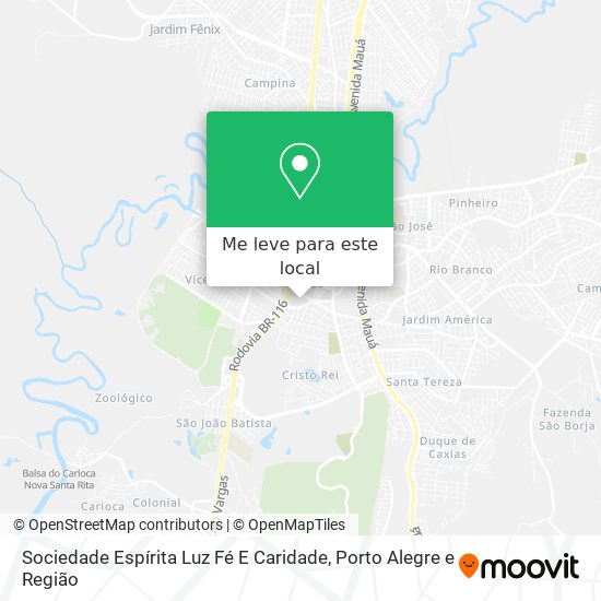 Sociedade Espírita Luz Fé E Caridade mapa