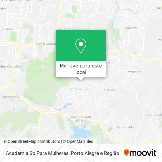 Academia So Para Mulheres mapa