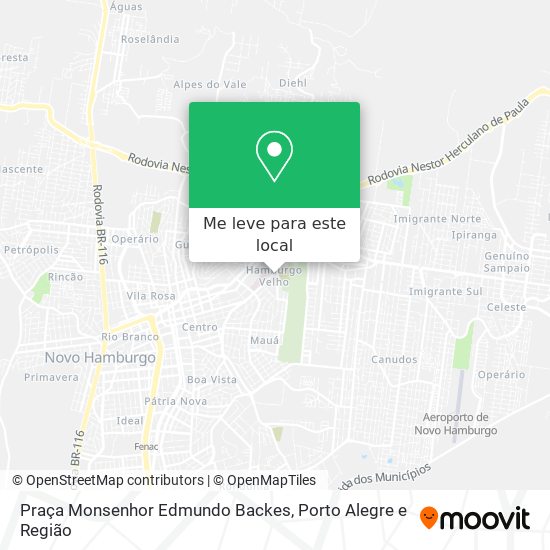 Praça Monsenhor Edmundo Backes mapa