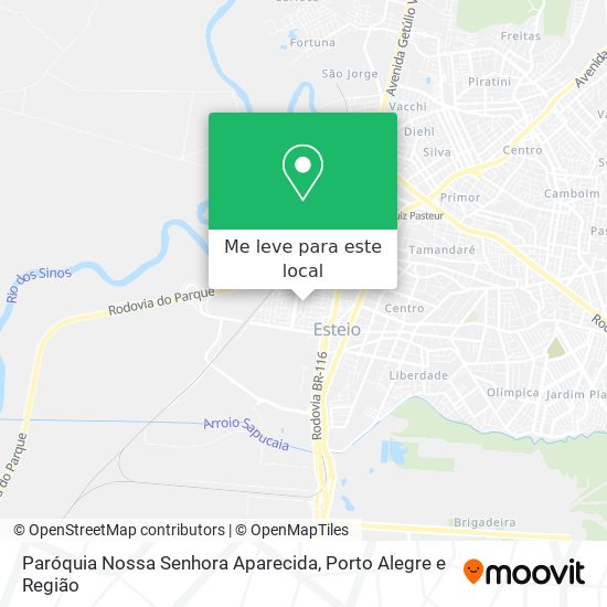 Paróquia Nossa Senhora Aparecida mapa